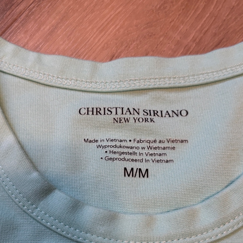 Christian Siriano Mint Green Sleeveless Tank Top - Picture 3 of 3